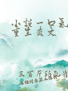 小说一口气看完重生爽文