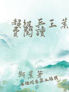 超级兵王叶谦免费阅读