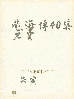 藏海传40集全免费