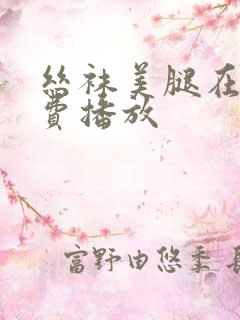 丝袜美腿在线免费播放