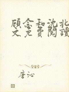 顾念和沈北漠全文免费阅读无弹窗