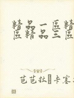 精品一区精品二区精品三区精品四区