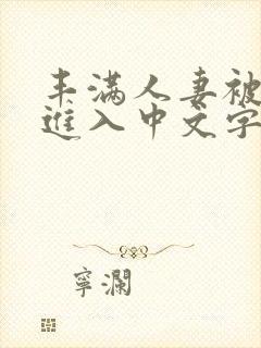 丰满人妻被猛烈进入中文字幕