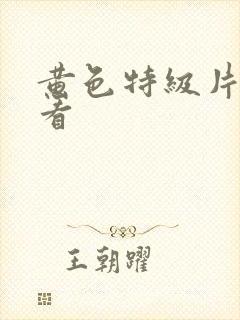 黄色特级片免费看