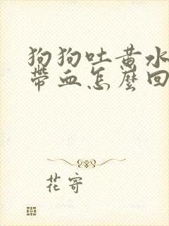 狗狗吐黄水拉稀带血怎么回事