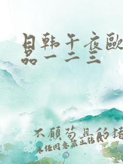 日韩午夜欧美精品一二三