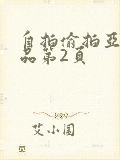 自拍偷拍亚洲精品第2页