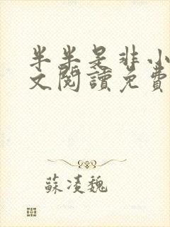 半半是非小说全文阅读免费无弹窗