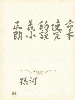 正义的使命厉元朗小说完本