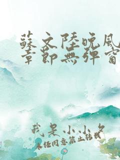 苏文陆晚风最新章节无弹窗笔趣阁