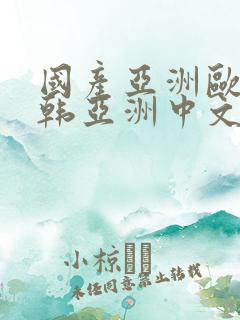 国产亚洲欧美日韩亚洲中文色