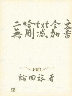 二哈txt全文无删减加番外
