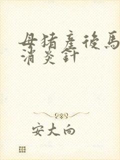 母猪产后马上打消炎针