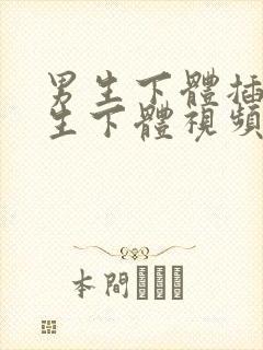 男生下体插入女生下体视频