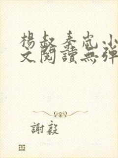 杨叔秦岚小说全文阅读无弹窗