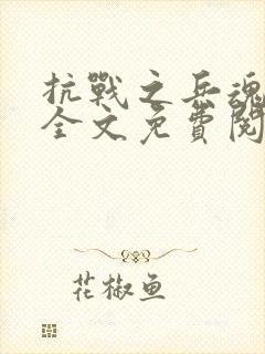 抗战之兵魂传说全文免费阅读孙浩