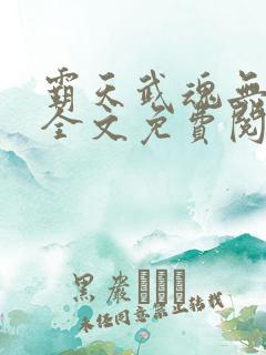 霸天武魂无弹窗全文免费阅读