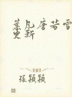 叶凡唐若雪刚刚更新