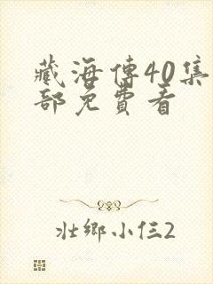 藏海传40集全部免费看