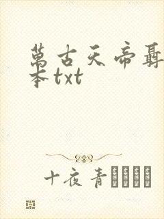 万古天帝聂天全本txt