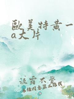欧美特黄一级aa大片
