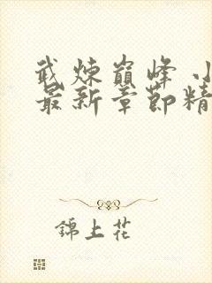 武炼巅峰 小说最新章节精校版