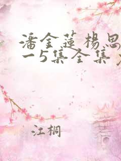 潘金莲杨思敏1一5集全集免费播放