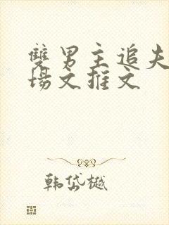 双男主追夫火葬场文推文