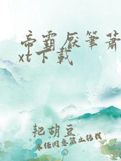 帝霸厌笔萧生txt下载