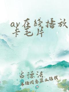 av在线播放不卡毛片