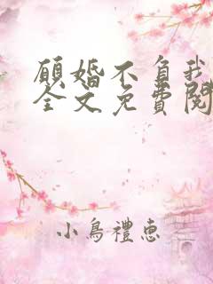 愿婚不负我情深全文免费阅读