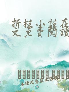 折枝小说在线全文免费阅读无弹窗