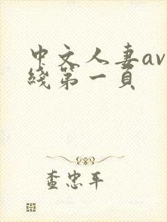 中文人妻av在线第一页