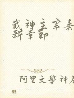 武神主宰秦尘最新章节