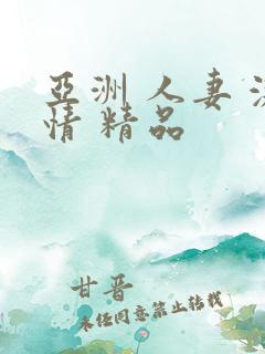 亚洲 人妻 激情 精品