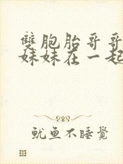 双胞胎哥哥和亲妹妹在一起的小说