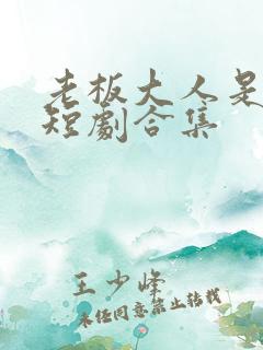 老板大人是老公短剧合集