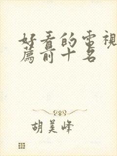 好看的电视剧推荐前十名