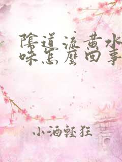 阴道流黄水有臭味怎么回事