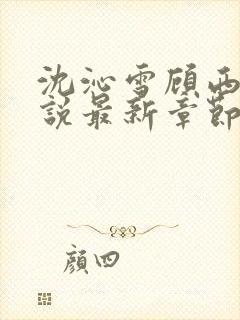 沈沁雪顾西朝小说最新章节免费阅读