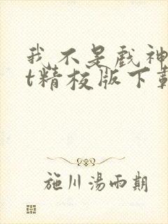 我不是戏神txt精校版下载