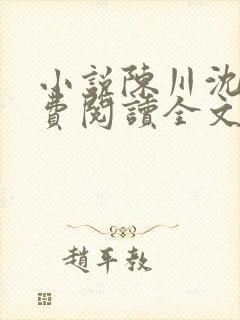 小说陈川沈溪免费阅读全文最新章节