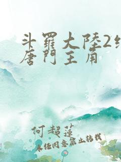 斗罗大陆2绝世唐门主角