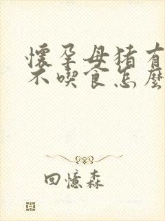 怀孕母猪有点喘不吃食怎么办