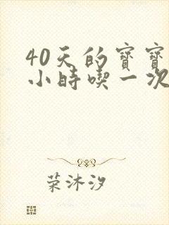 40天的宝宝几小时吃一次奶