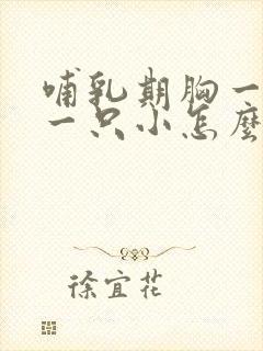 哺乳期胸一只大一只小怎么办