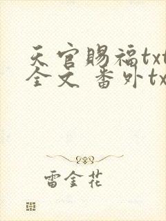 天官赐福txt全文 番外txt下载