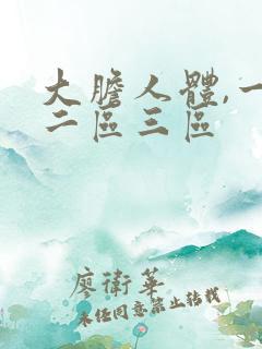大胆人体,一区二区三区