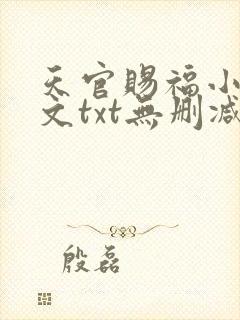 天官赐福小说全文txt无删减下载