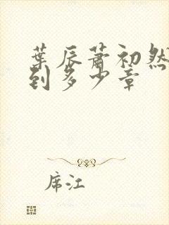 叶辰萧初然更新到多少章